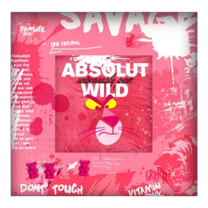 ABSOLUT PINK 25X25 (Encadré)