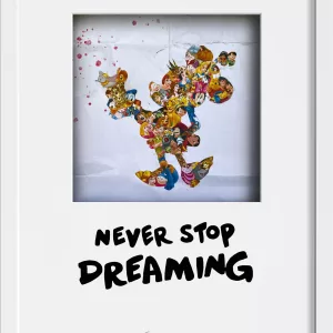 Handmade Never stop dreaming, 40x30cm