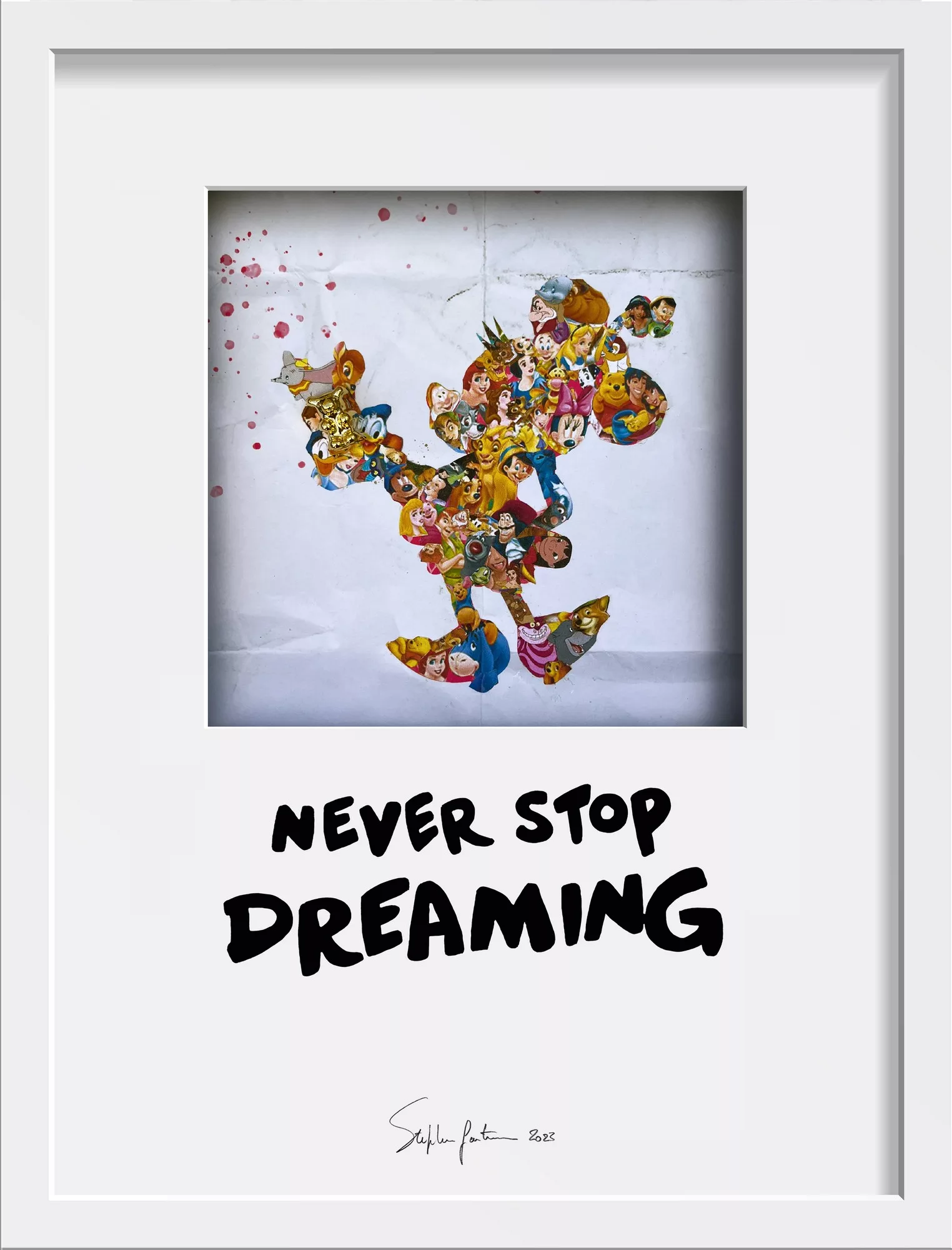 Handmade Never stop dreaming, 40x30cm