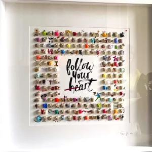 Follow your art, 84x84cm, technique mixte