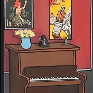 The bistro in the square, 66x66cm