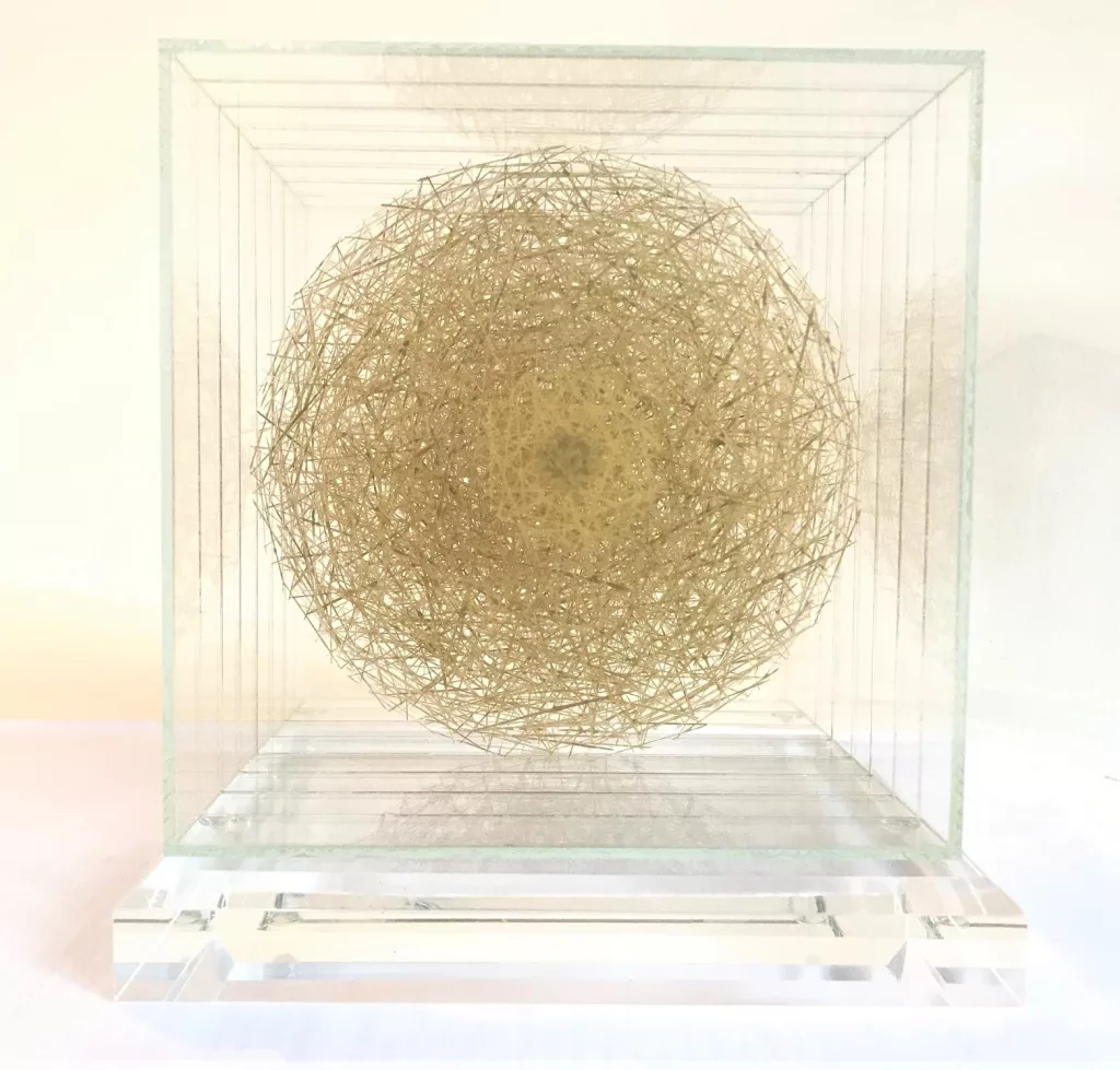 Sphere gold 13x13x13cm b