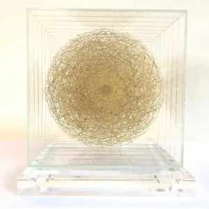 Sphere gold 13x13x13cm b