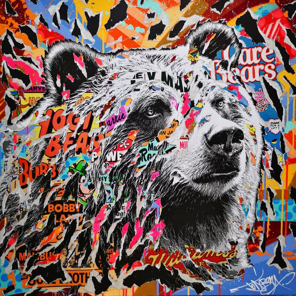 Wildstyle Bear, 80x80cm