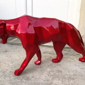 Panthère rouge yeux alu