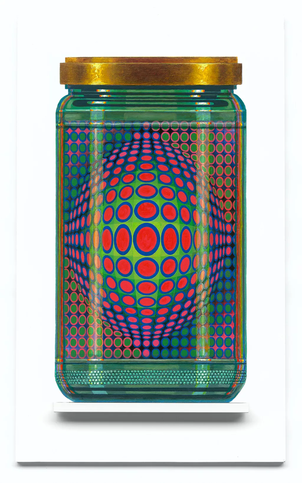 Vasarely jar by Clement Kamena, 2013-2P-ref.Vega-200-75x45cm