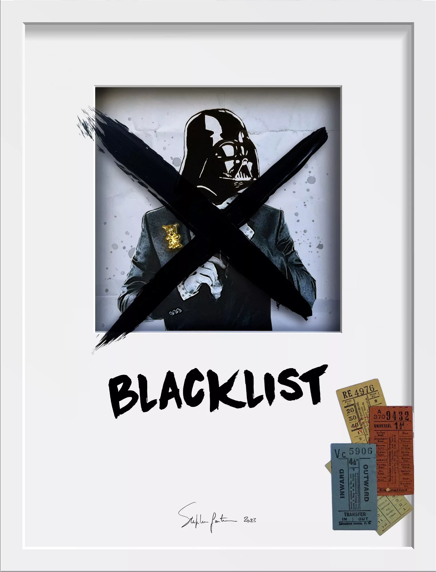 Handmade Black list, 40x30cm