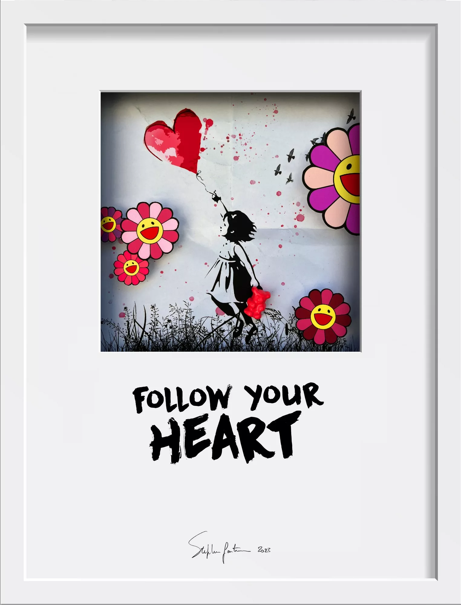 Handmade Follow your heart, 40x30cm