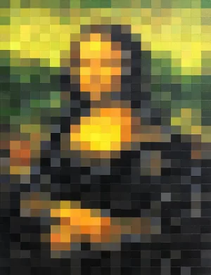 Mona Lisa Louvre Pixel 25