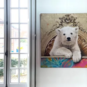 Doudou, Dave Baranes, 100x100cm, acrylic, spray and aerobrush