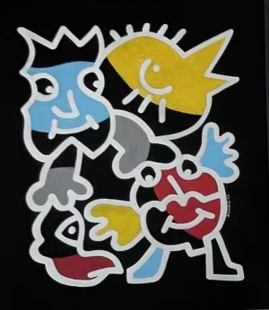 Yellow bird in the sky