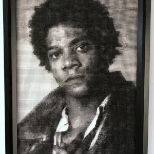 Jm Collell,Basquiat, wire, 106x89cm