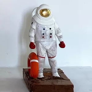Cosmonaute maitre nageur sauveteur sur Mars beach