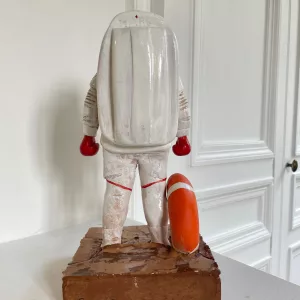 Cosmonaute maitre nageur sauveteur sur Mars beach