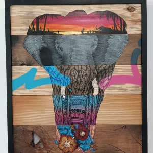 suivez le guide, 75x65cm