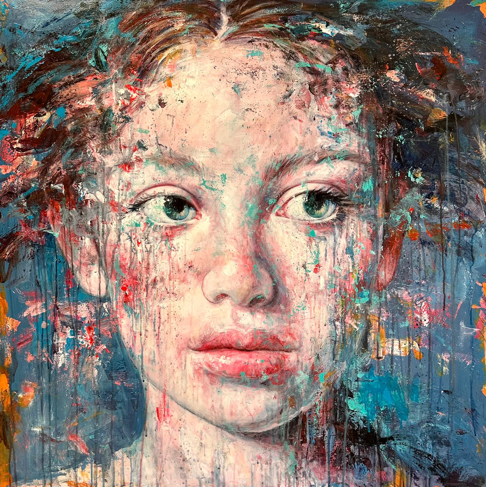 Gaia, 100x100cm, tempera grassa et huile sur toile