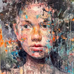 cleo, 60x50cm, tempera grassa and oil on canvas