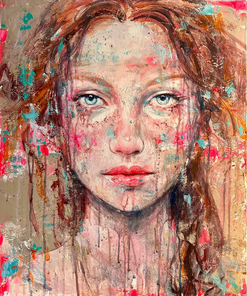 geraldine, 60x50cm, tempera grassa et huile sur toile