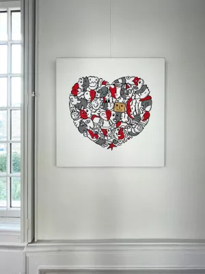 Red and gold heart