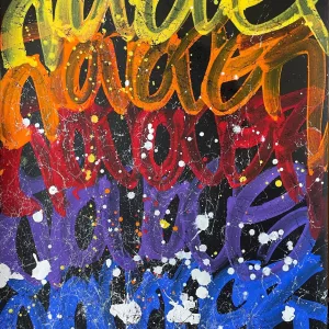 Sans titre II, JonOne, 65x50cm, acrylique et encre sur papier marouflé sur toile.jpg (3)