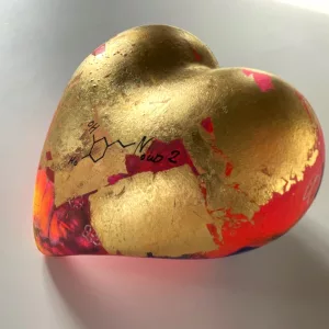Spray your love I, Resin technique, paint and 24-carat gold leaf (6)