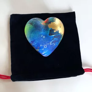 Spray your love II, Resin technique, paint and 24-carat gold leaf (2)