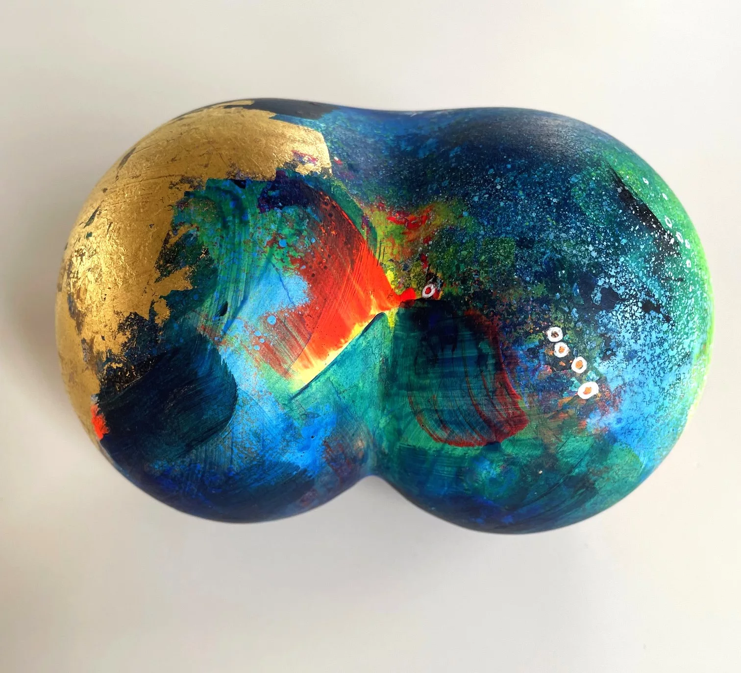 Spray your love II, Resin technique, paint and 24-carat gold leaf (5) Spray your love II, Resin technique, paint and 24-carat gold leaf (5)