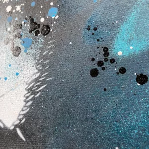 Felix bleu, C215, bombe aérosol sur carton à dessin, 2023, 66x50cm, pièce unique (5)