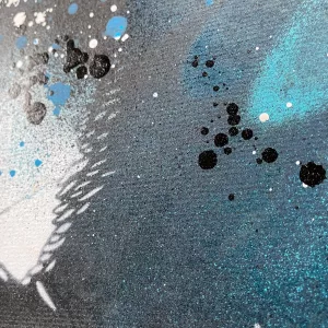 Felix bleu, C215, aerosol on drawing board, 2023, 66x50cm, one-of-a-kind (5)