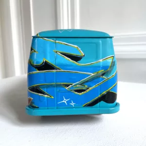 Blue and orange combi, Kesa graffiti, 22x10x9cm, tagged metal combi, unique piece (3)