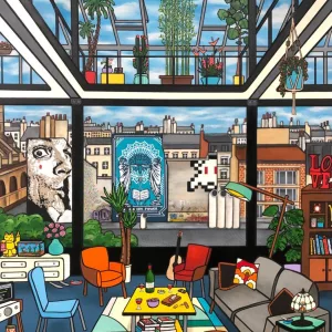 Rendez-vous au 7ième, Fred Alione, 195x143cm
