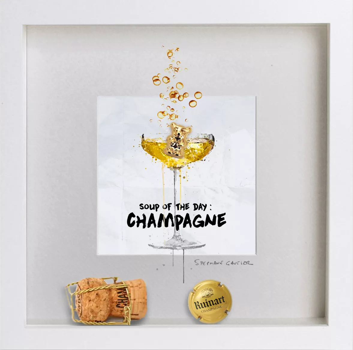Mini collector Soup of the day Champagne, singular original artwork by Stéphane Gautier