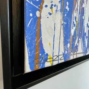 Untitled IV, gouache and ink on paper mounted on canvas with black wood frame, by Jonone, 65x50cm .jpg (6)