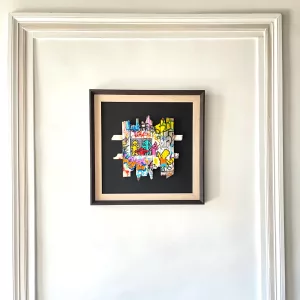 Bart Attack by Onemizer, 50x50cm, mixed technique on wood, 2024,(1)