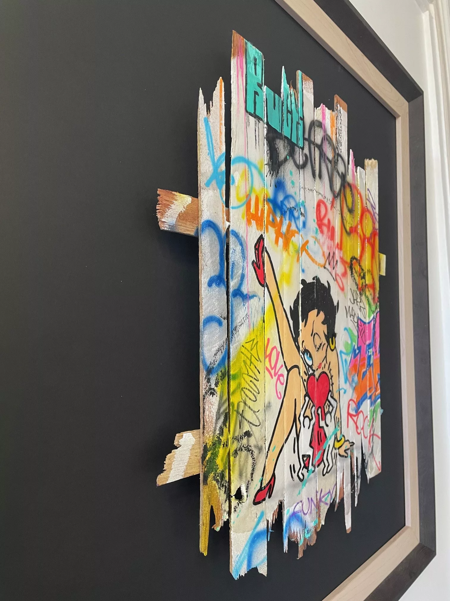 Betty de Onemizer, technique mixte sur bois, 2024, 65x65cm (6) Betty de Onemizer, technique mixte sur bois, 2024, 65x65cm (6)