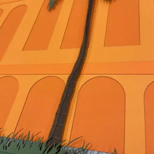 Breakwater, cut paper, unique piece, 50x100cm, Jérôme bourgeot (2)