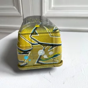 Metal combi tagged black and yellow with spray can and posca by Kesa Graffiti (4)