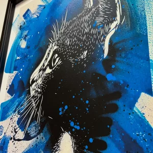 Digigraphie hand-enhanced with acrylics by C215 on fine art paper, Unique piece in edition of 30, urban stencil art (3)