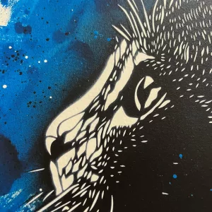 Digigraphie hand-enhanced with acrylic by C215 on fine art paper, Unique piece in edition of 30, urban stencil art (4)