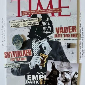 Good news Time, oeuvre originale pop art inspirée à Stéphane Gautier par Star wars (3)
