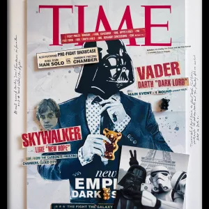 Good news Time, oeuvre originale pop art inspirée à Stéphane Gautier par Star wars