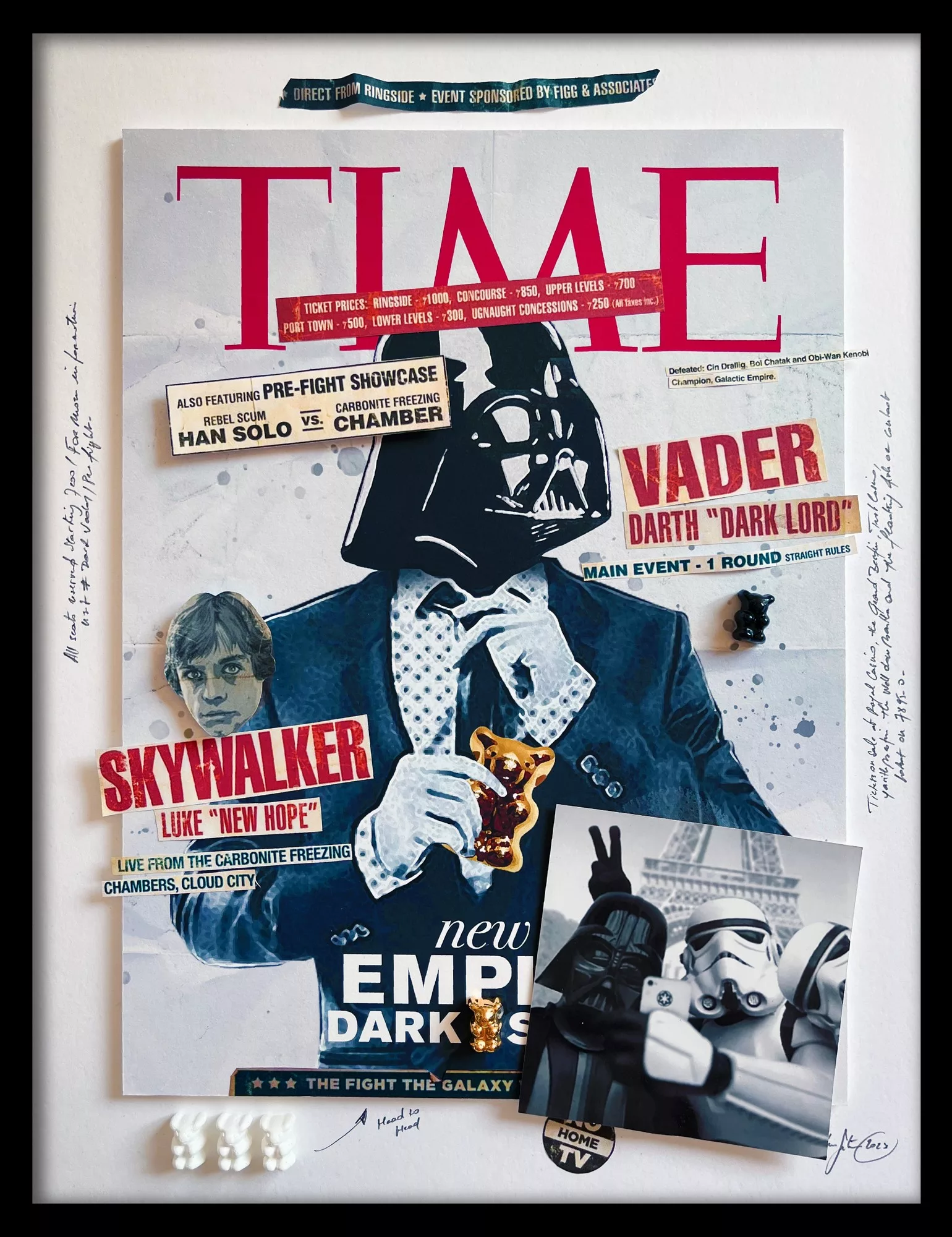 Good news Time, oeuvre originale pop art inspirée à Stéphane Gautier par Star wars