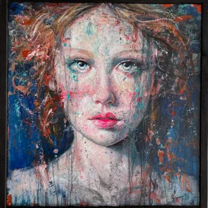 Il piccolo angelo, 53x57cm, huile et tempera grasse sur bois, pièce unique