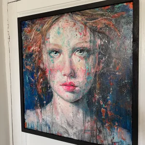 Il piccolo angelo, 53x57cm, huile et tempera grasse sur bois, pièce unique, Michelino Iorizzo (2)