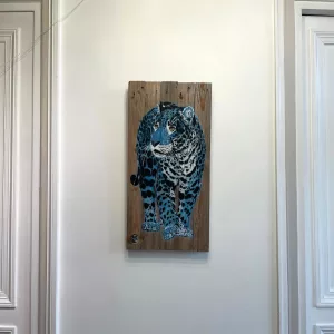 Jaguar bleu, 73x36cm, Mosko, art urbain (2)