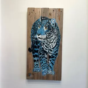 Jaguar bleu, 73x36cm, Mosko, art urbain (3)
