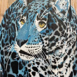 Jaguar bleu, 73x36cm, Mosko, art urbain (5)