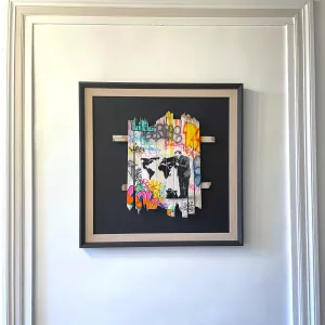 Docteur de Onemizer, technique mixte sur bois, 2024, 65x65cm (1)
