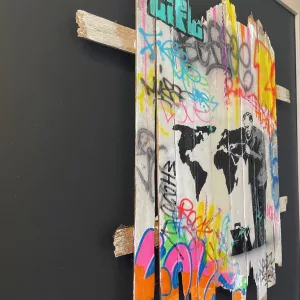 Docteur  de Onemizer, technique mixte sur bois, 2024, 65x65cm (5)