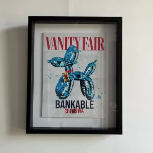 Original pop art work inspired by Jeff Koons' Balloon Dog on the cover of Vanity Fair, recreated by Stéphane Gautier. (2)